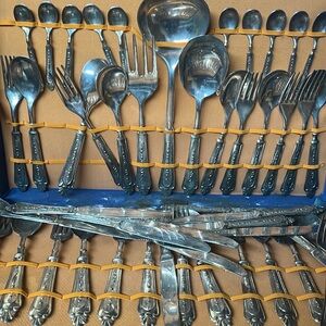 Silver Stainless Steel Flatware Set
